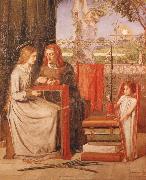 Dante Gabriel Rossetti The Girlhood of Mary Virgin Germany oil painting artist